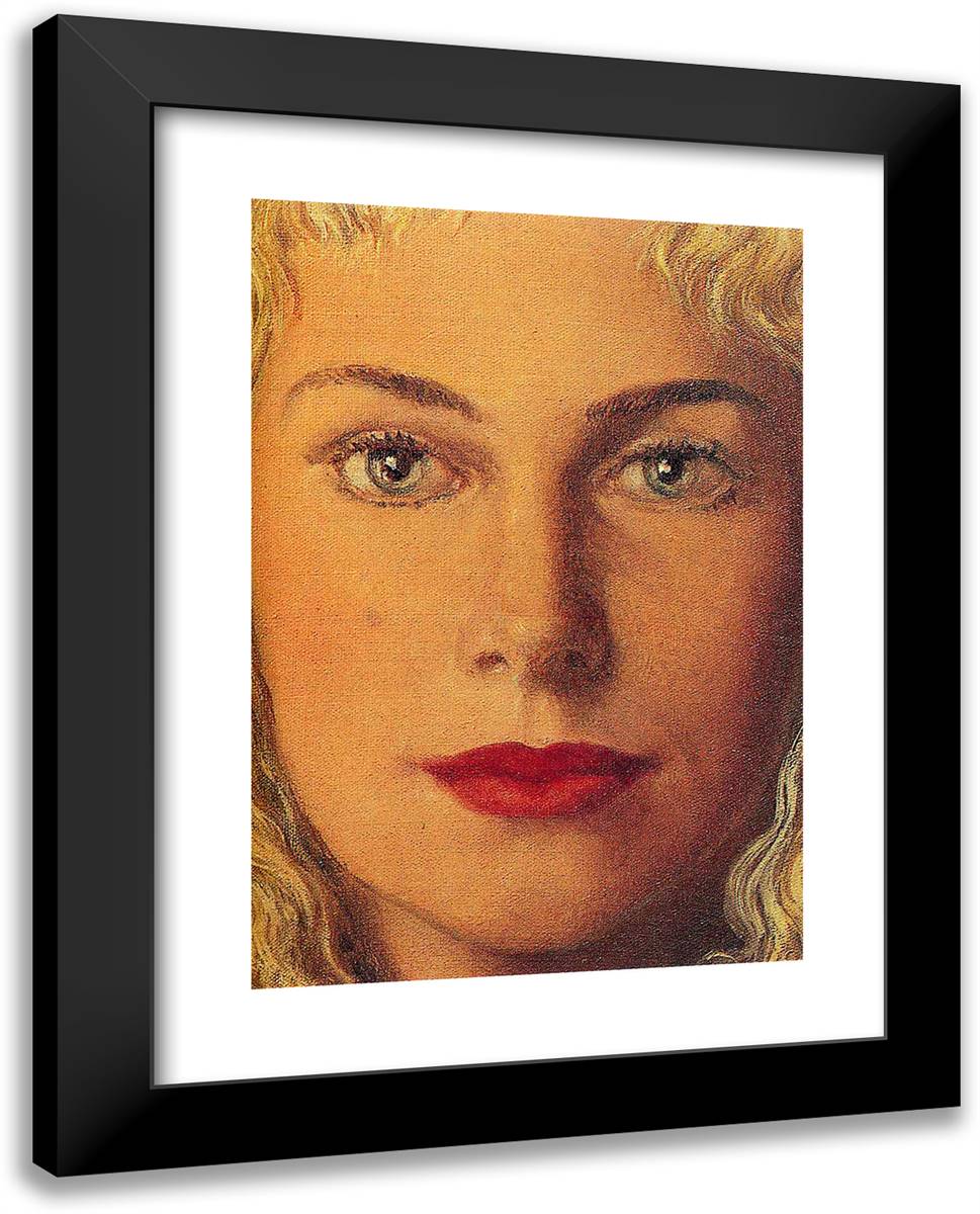 Anne-Marie Crowet 19x24 Black Modern Wood Framed Art Print Poster by Magritte, Rene