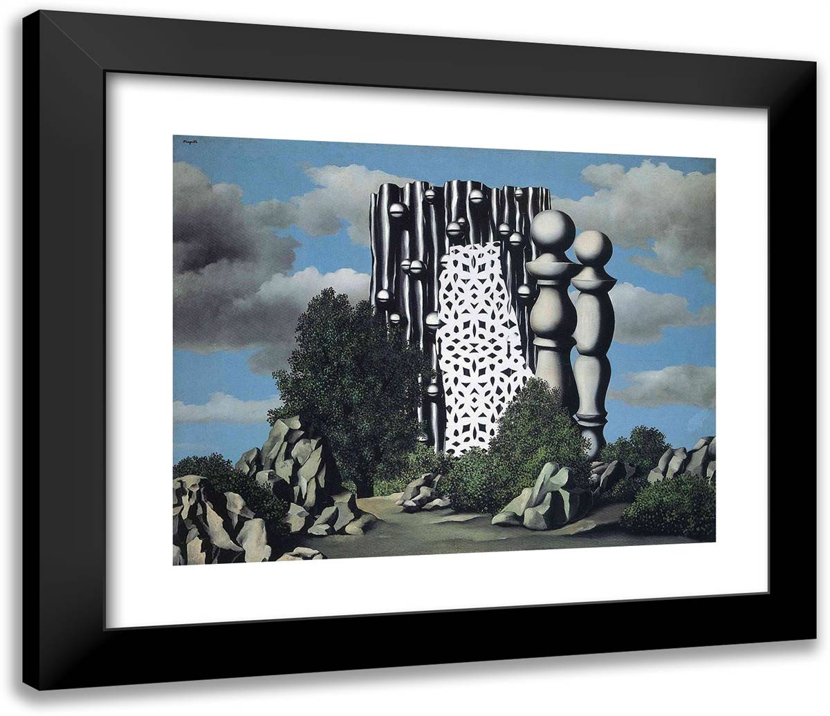 Annunciation 23x20 Black Modern Wood Framed Art Print Poster by Magritte, Rene