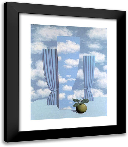 Beautiful World 20x24 Black Modern Wood Framed Art Print Poster by Magritte, Rene