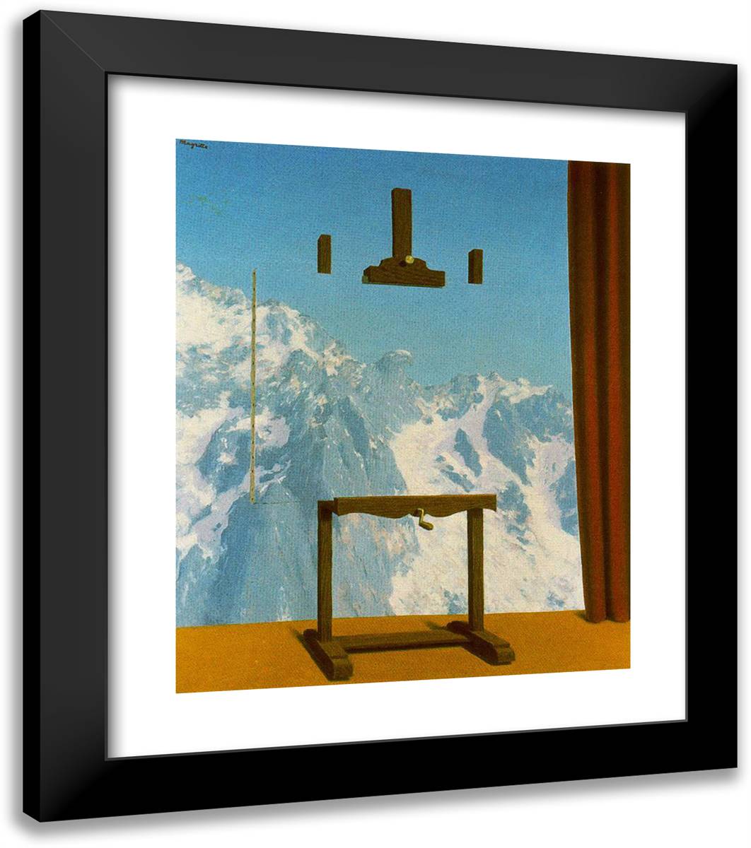 Call of Peaks 20x23 Black Modern Wood Framed Art Print Poster by Magritte, Rene