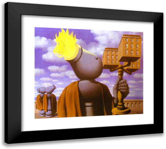 Cicero 22x20 Black Modern Wood Framed Art Print Poster by Magritte, Rene