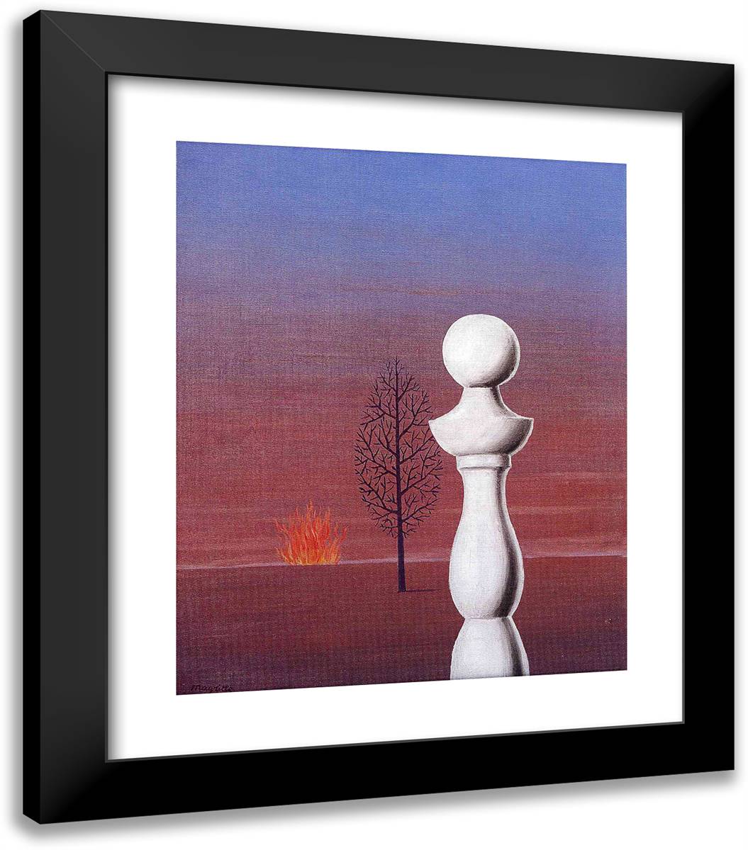 Fashionable People 20x23 Black Modern Wood Framed Art Print Poster by Magritte, Rene