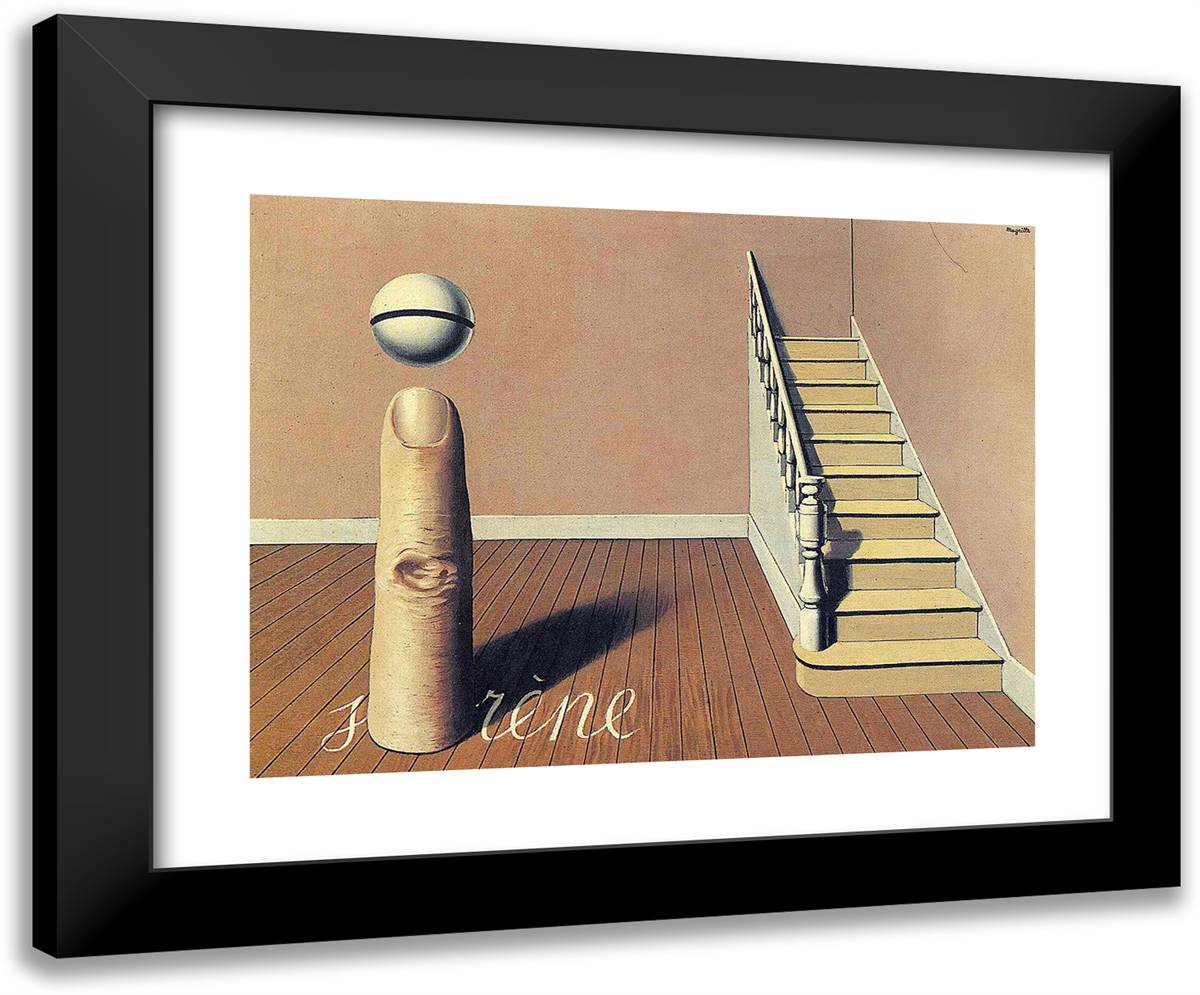 Forbidden Literature (The Use of the Word)  24x20 Black Modern Wood Framed Art Print Poster by Magritte, Rene