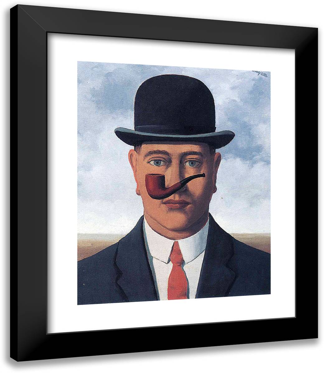 Good Faith 20x23 Black Modern Wood Framed Art Print Poster by Magritte, Rene