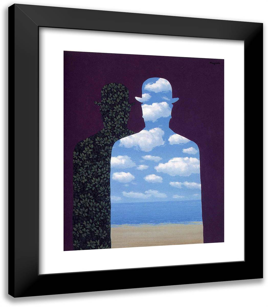 High Society 20x23 Black Modern Wood Framed Art Print Poster by Magritte, Rene