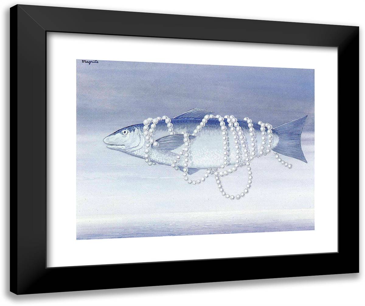 Homage to Alphonse Allais 24x20 Black Modern Wood Framed Art Print Poster by Magritte, Rene