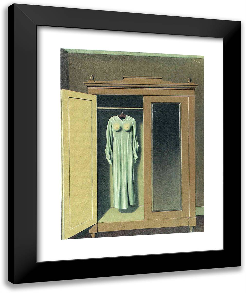 Homage to Mack Sennett 20x24 Black Modern Wood Framed Art Print Poster by Magritte, Rene