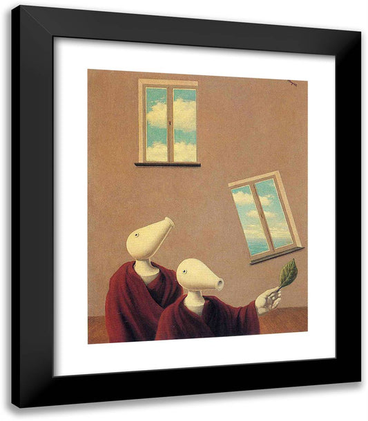 Natural Encounters 20x23 Black Modern Wood Framed Art Print Poster by Magritte, Rene