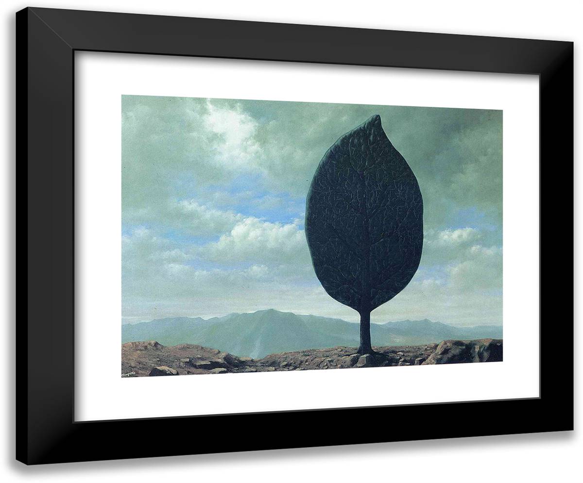 Plain of Air 24x20 Black Modern Wood Framed Art Print Poster by Magritte, Rene