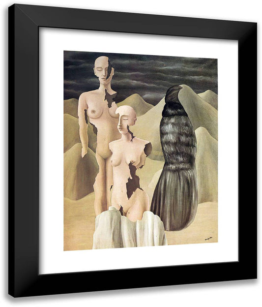 Polar Light 20x24 Black Modern Wood Framed Art Print Poster by Magritte, Rene