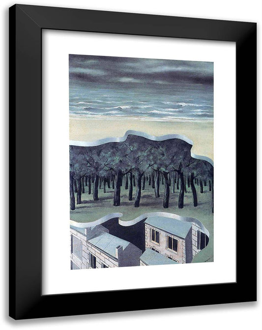 Popular Panorama 18x24 Black Modern Wood Framed Art Print Poster by Magritte, Rene