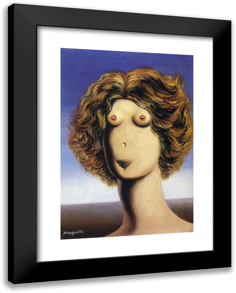 Rape  19x24 Black Modern Wood Framed Art Print Poster by Magritte, Rene