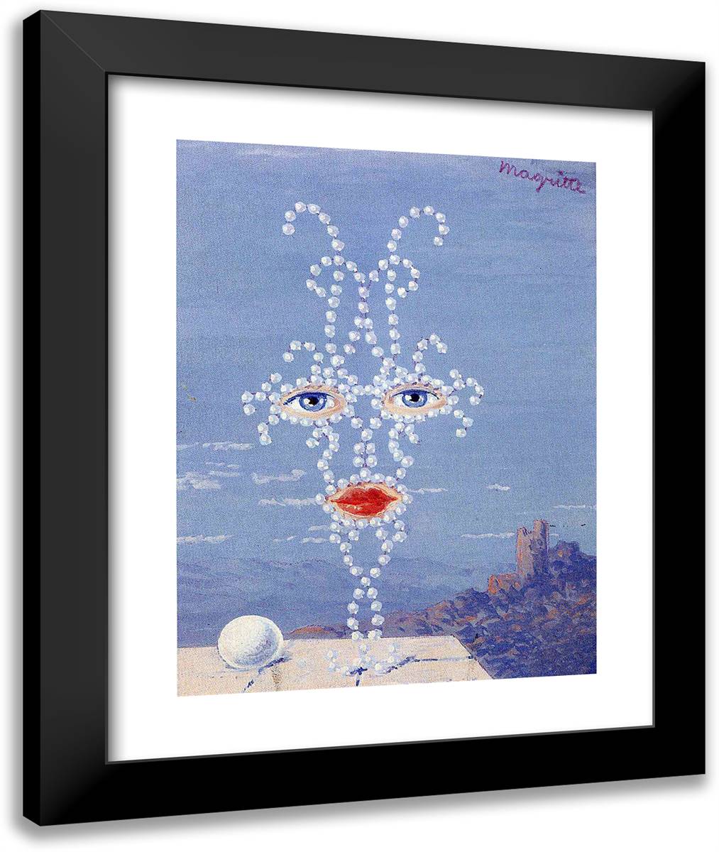 Sheherazade 20x24 Black Modern Wood Framed Art Print Poster by Magritte, Rene