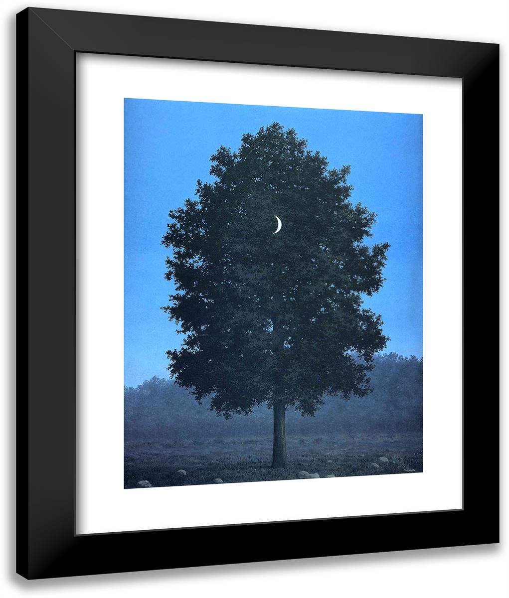 Sixteenth of September 20x24 Black Modern Wood Framed Art Print Poster by Magritte, Rene