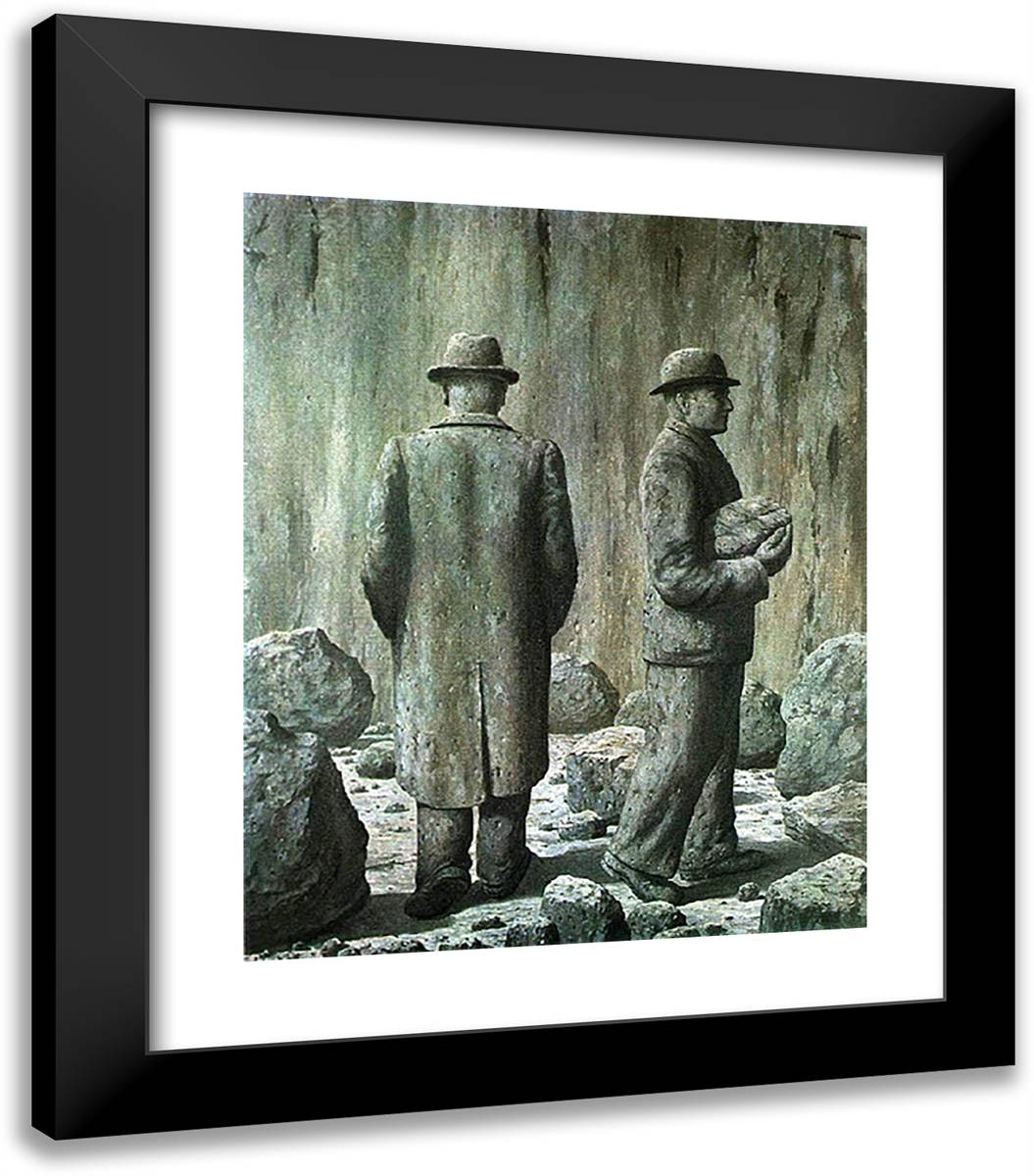 Song of VIolet  20x23 Black Modern Wood Framed Art Print Poster by Magritte, Rene