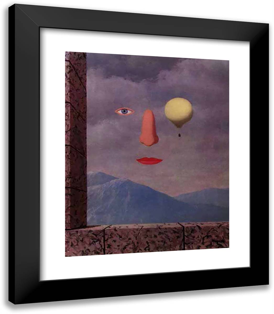 The Age of Enlightenment 20x23 Black Modern Wood Framed Art Print Poster by Magritte, Rene