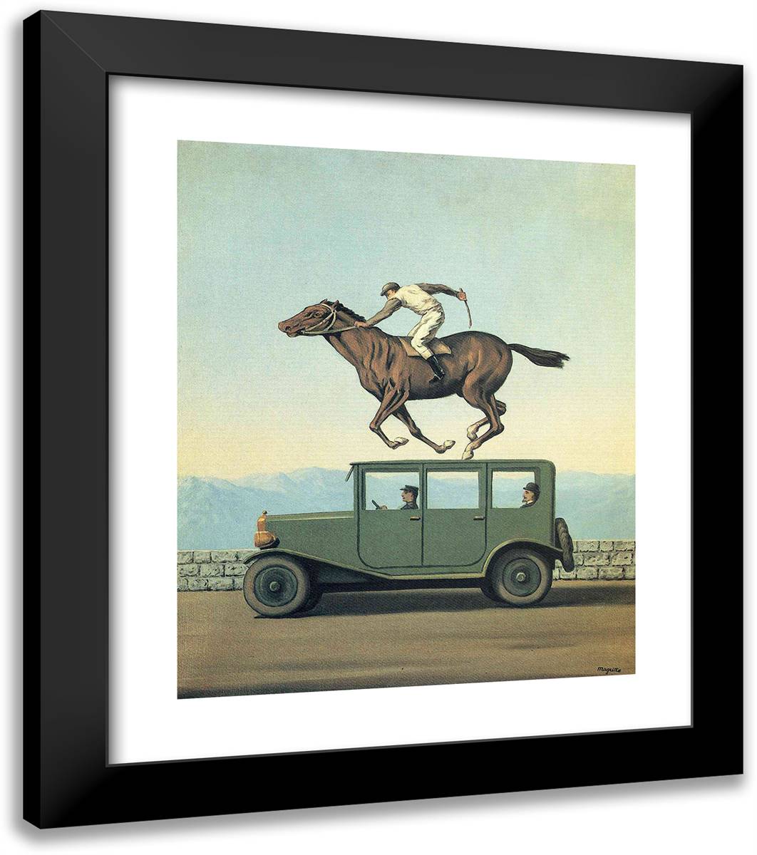 The Anger of Gods 20x23 Black Modern Wood Framed Art Print Poster by Magritte, Rene