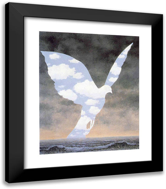 The Big Family 20x23 Black Modern Wood Framed Art Print Poster by Magritte, Rene