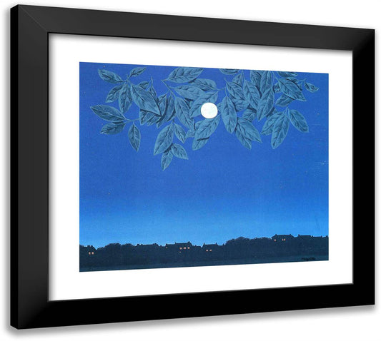 The Blank Page 22x20 Black Modern Wood Framed Art Print Poster by Magritte, Rene