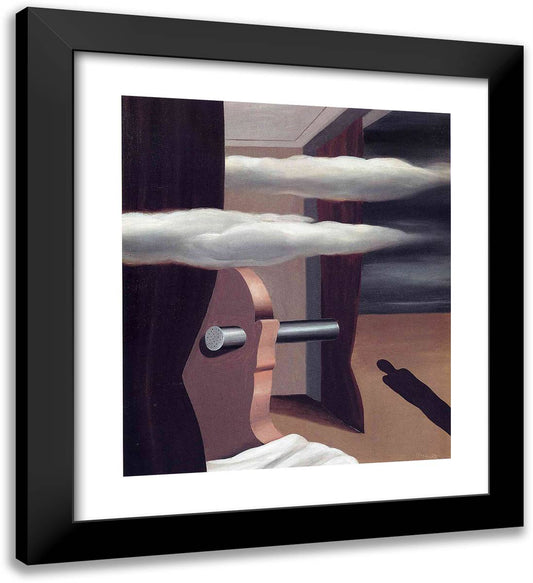 The Catapult of Desert 20x22 Black Modern Wood Framed Art Print Poster by Magritte, Rene