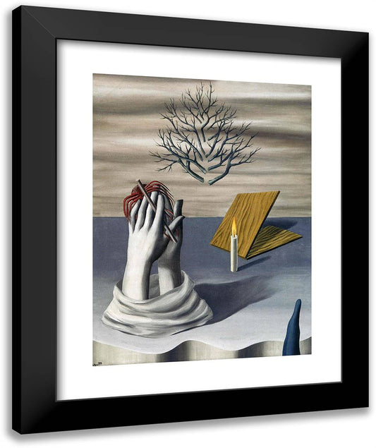 The Dawn of Cayenne 20x24 Black Modern Wood Framed Art Print Poster by Magritte, Rene