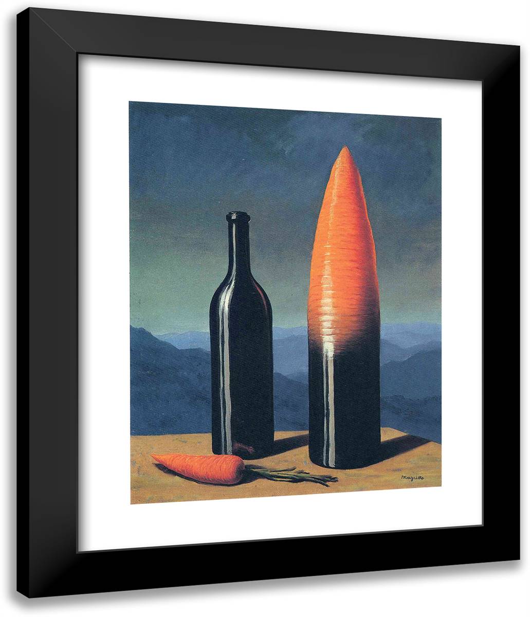 The Explanation 20x24 Black Modern Wood Framed Art Print Poster by Magritte, Rene