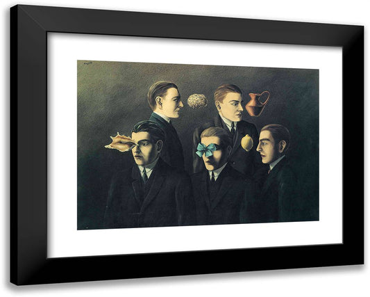 The Familiar Objects 24x19 Black Modern Wood Framed Art Print Poster by Magritte, Rene