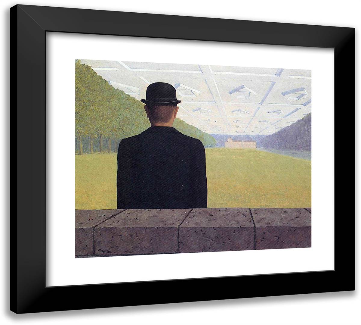 The Great Century 22x20 Black Modern Wood Framed Art Print Poster by Magritte, Rene