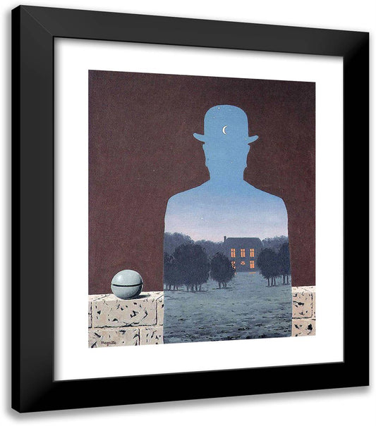 The Happy Donor 20x23 Black Modern Wood Framed Art Print Poster by Magritte, Rene