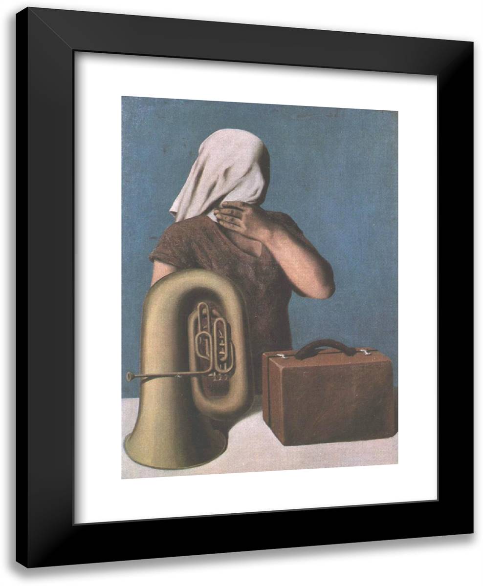 The Heart of the Matter 19x24 Black Modern Wood Framed Art Print Poster by Magritte, Rene