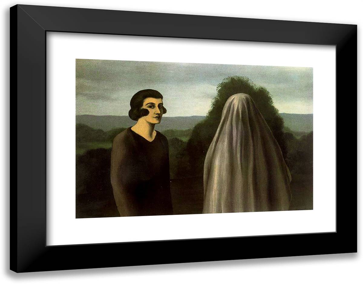 The Invention of Life 24x19 Black Modern Wood Framed Art Print Poster by Magritte, Rene