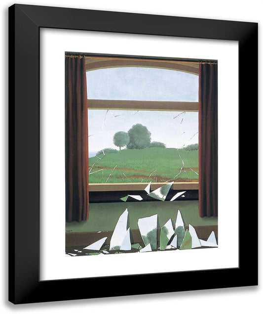 The Key to the Fields 20x24 Black Modern Wood Framed Art Print Poster by Magritte, Rene