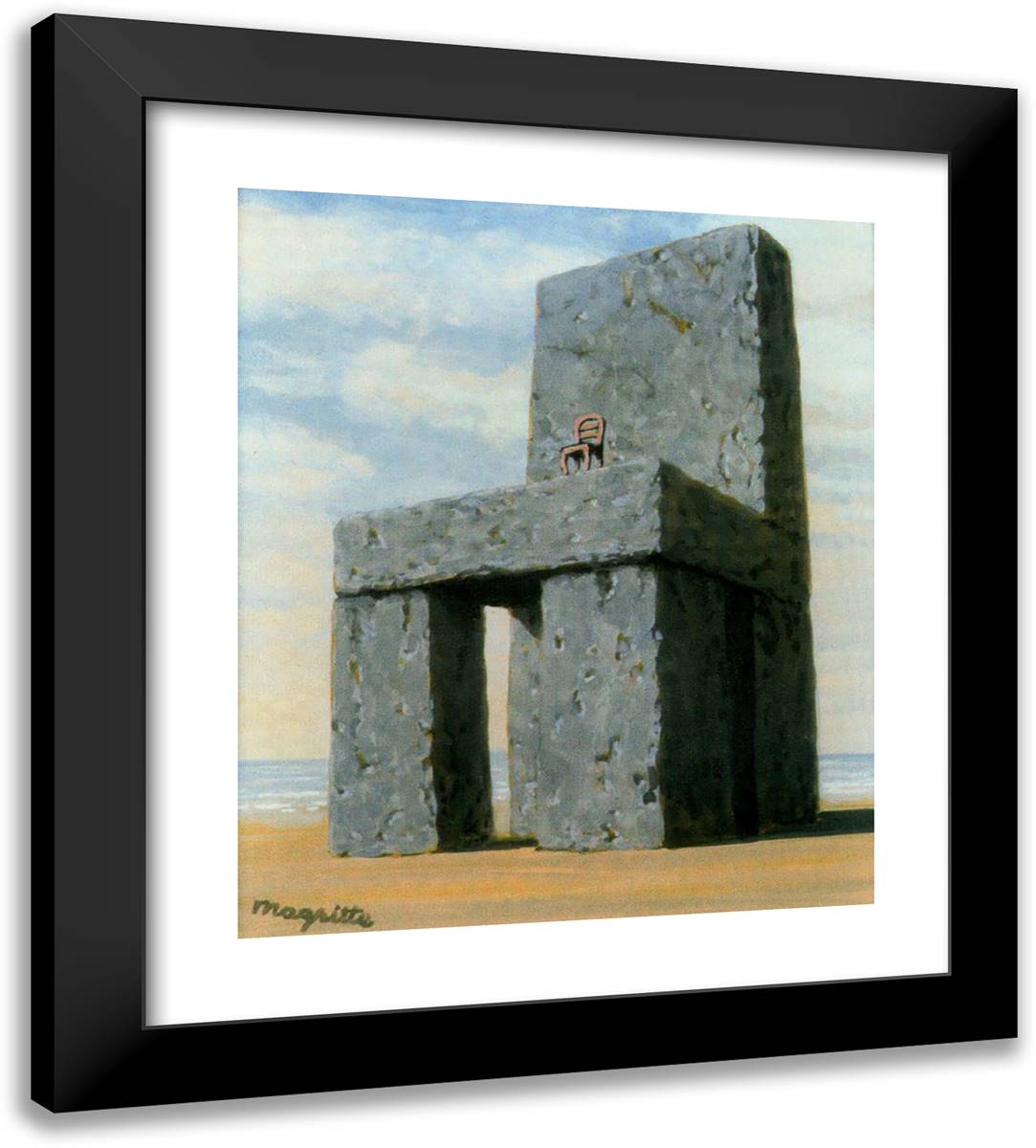 The Legend of the Centuries 20x22 Black Modern Wood Framed Art Print Poster by Magritte, Rene