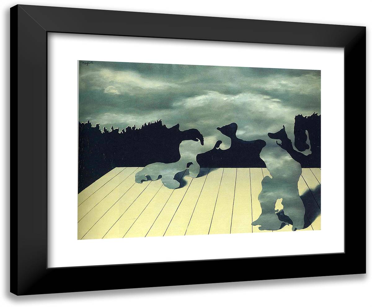 The Muscles of the Sky  24x20 Black Modern Wood Framed Art Print Poster by Magritte, Rene