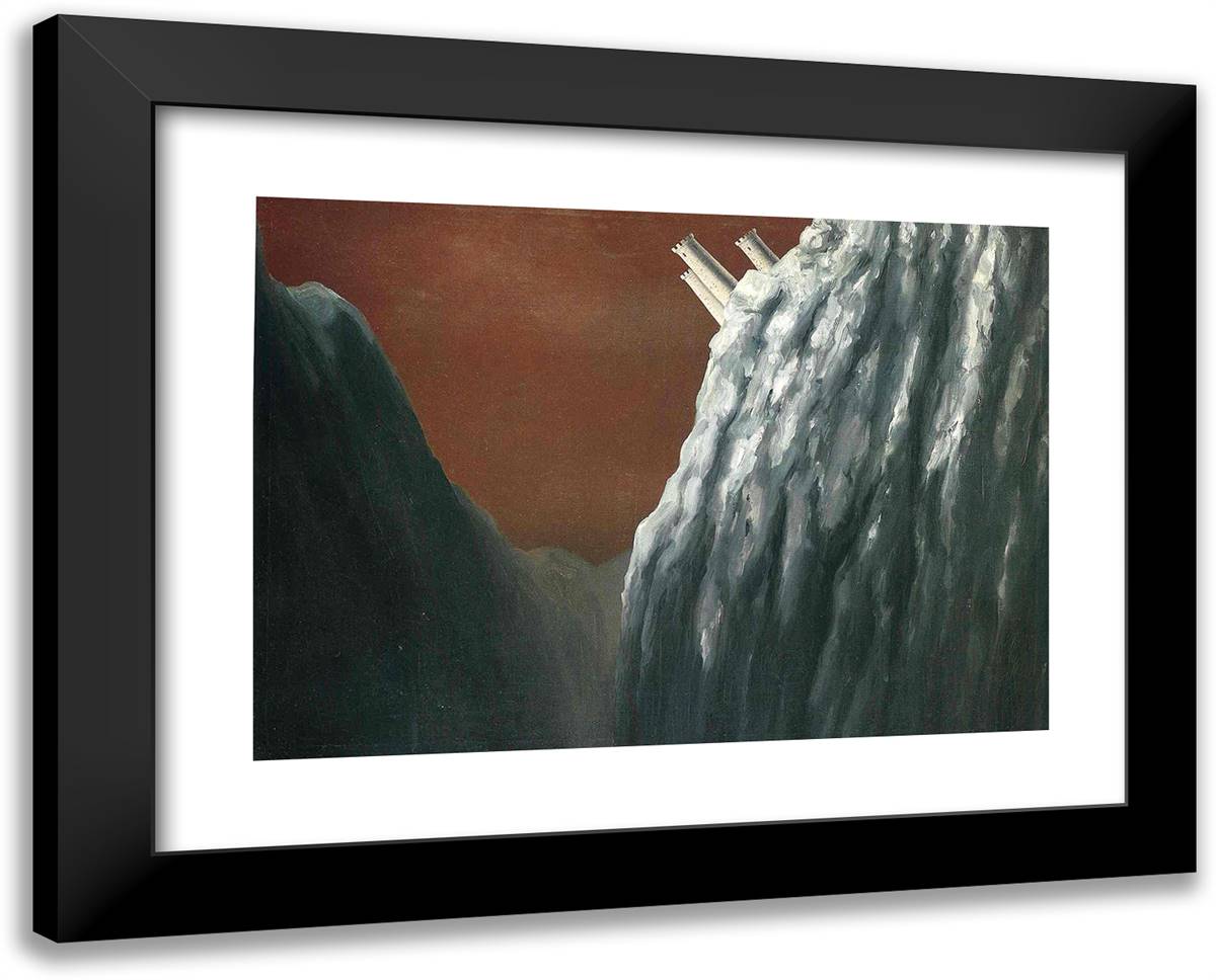 The Perfume of the Abyss 24x19 Black Modern Wood Framed Art Print Poster by Magritte, Rene