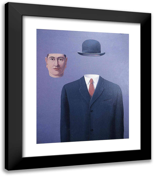 The Pilgrim 20x23 Black Modern Wood Framed Art Print Poster by Magritte, Rene