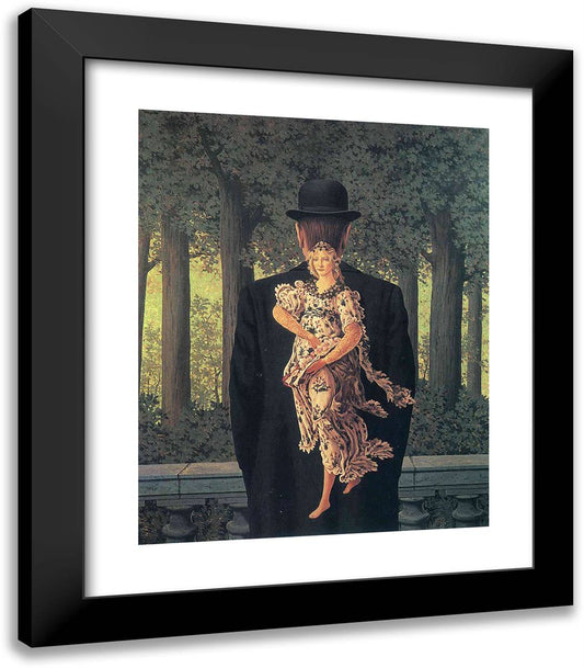 The Prepared Bouquet 20x23 Black Modern Wood Framed Art Print Poster by Magritte, Rene