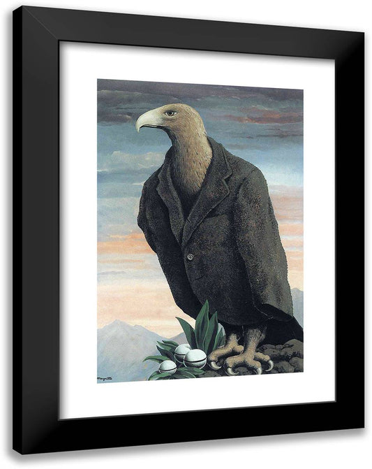 The Present 18x24 Black Modern Wood Framed Art Print Poster by Magritte, Rene