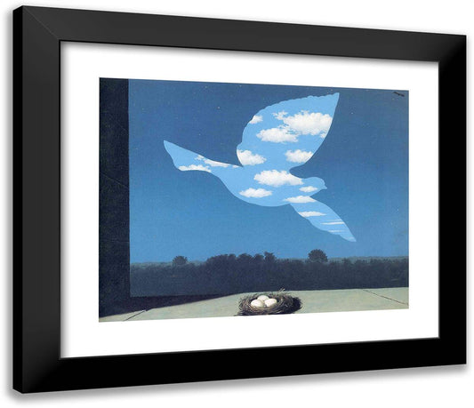 The Return 23x20 Black Modern Wood Framed Art Print Poster by Magritte, Rene