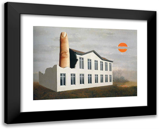 The Revealing of the Present 24x19 Black Modern Wood Framed Art Print Poster by Magritte, Rene