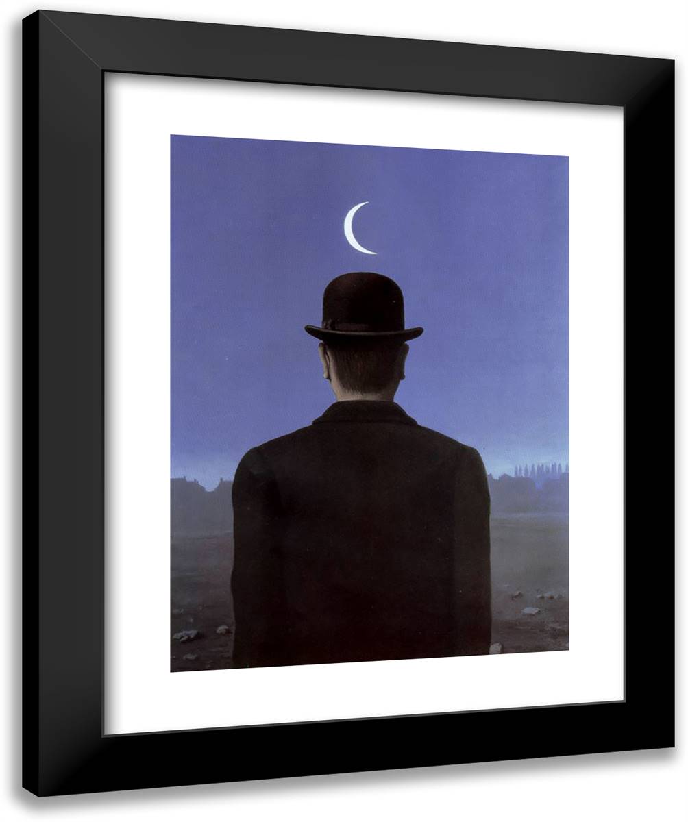 The Schoolmaster 20x24 Black Modern Wood Framed Art Print Poster by Magritte, Rene