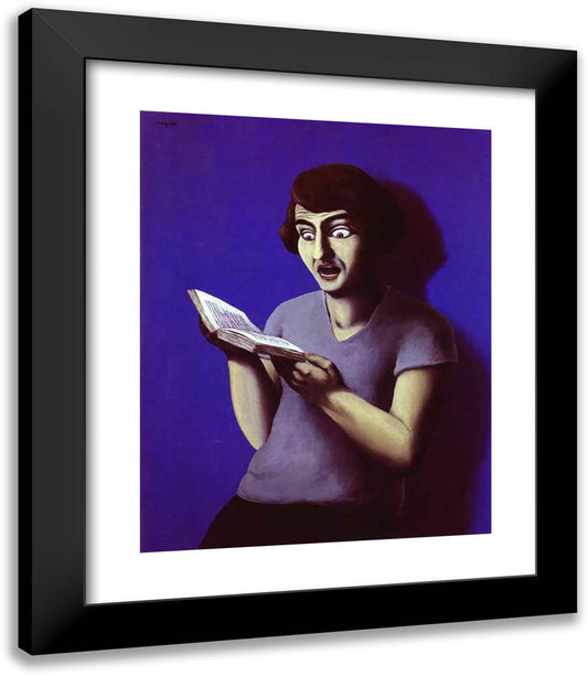 The Submissive Reader 20x23 Black Modern Wood Framed Art Print Poster by Magritte, Rene