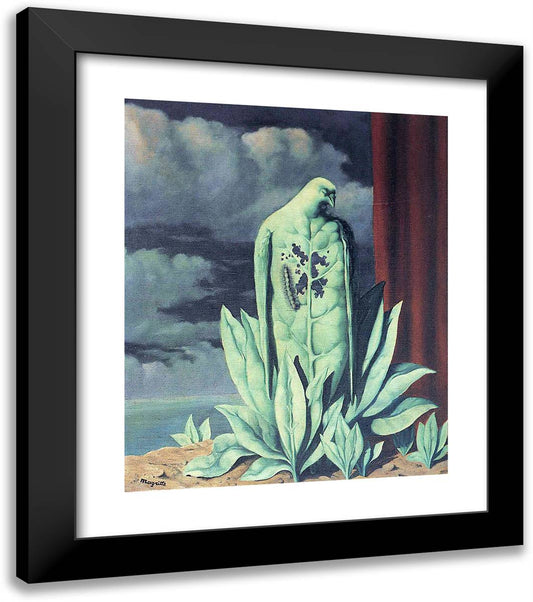 The Taste of Sorrow 20x23 Black Modern Wood Framed Art Print Poster by Magritte, Rene