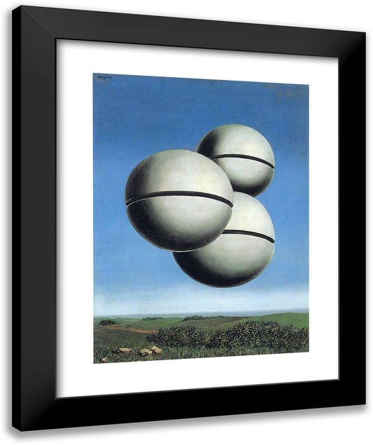 The Voice of Space 20x24 Black Modern Wood Framed Art Print Poster by Magritte, Rene