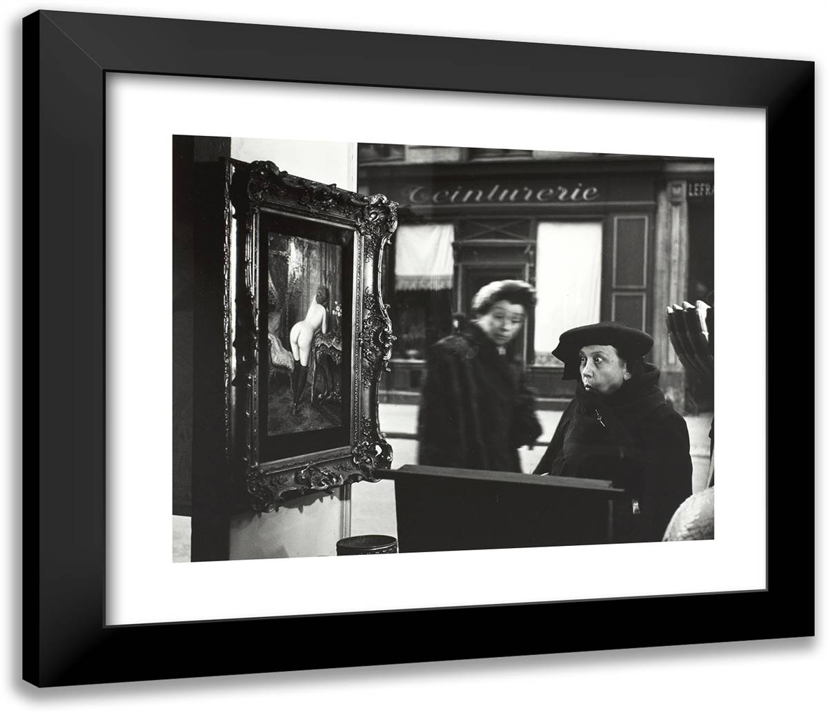Indignant Lady (La Dame Indignae) 23x20 Black Modern Wood Framed Art Print Poster by Doisneau, Robert