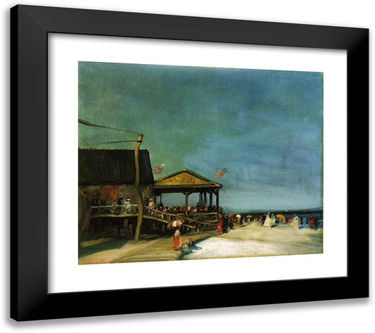 At Far Rockaway  22x20 Black Modern Wood Framed Art Print Poster by Henri, Robert