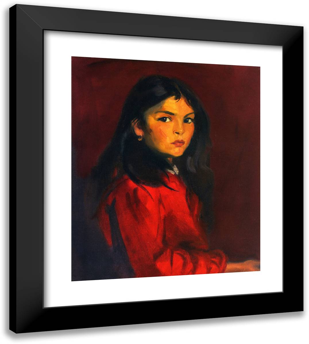 Berna Escudero 20x23 Black Modern Wood Framed Art Print Poster by Henri, Robert