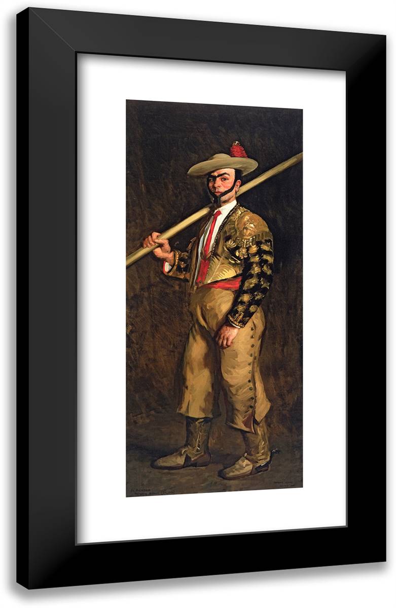 El Picador (Antonio Baños Calero)  15x24 Black Modern Wood Framed Art Print Poster by Henri, Robert