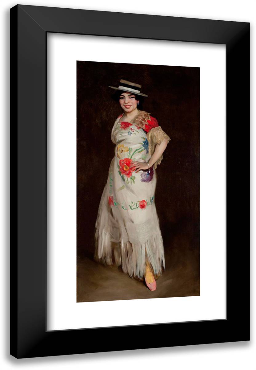 El Tango 16x24 Black Modern Wood Framed Art Print Poster by Henri, Robert