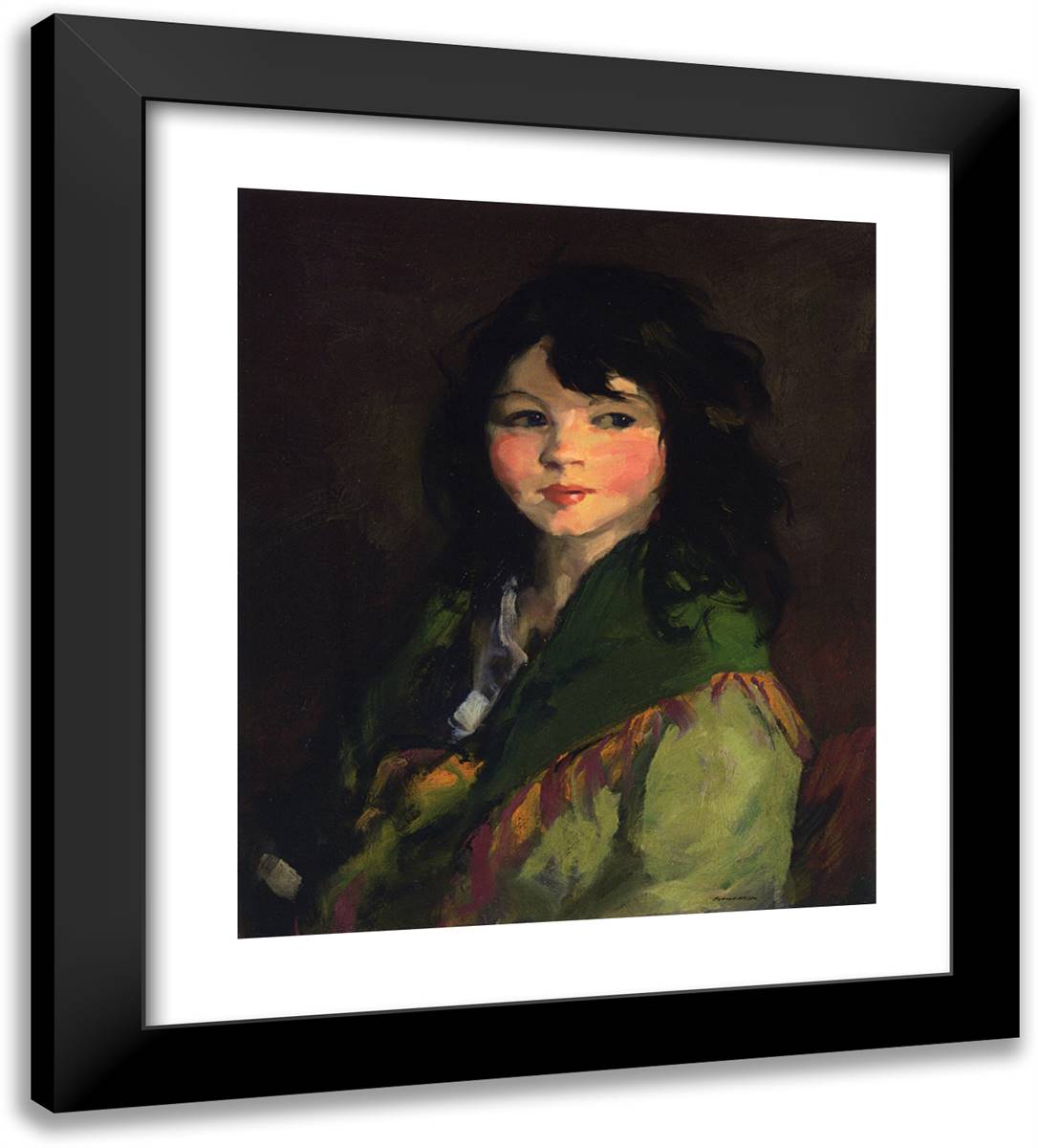 Francine 20x22 Black Modern Wood Framed Art Print Poster by Henri, Robert